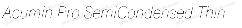 Acumin Pro SemiCondensed Thin字体转换